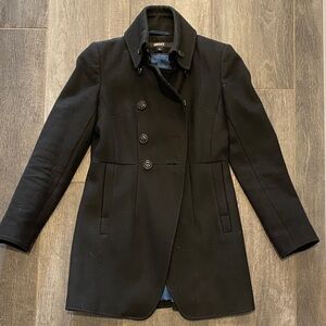 DKNY Women's Elegant Black Pea Coat